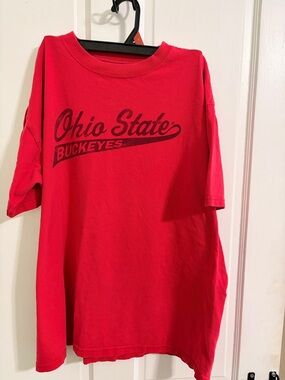 Red Ohio State Buckeyes Short Sleeve Tee